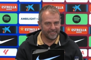 弗里克：欧国联可以取消加时赛 拉菲尼亚&amp;阿劳霍不会出战奥萨苏纳